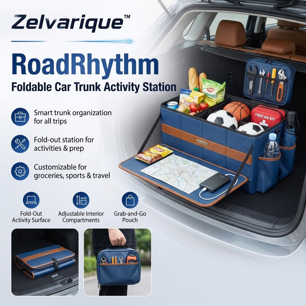Zelvarique™ RoadRhythm Foldable Car Trunk Activity Station